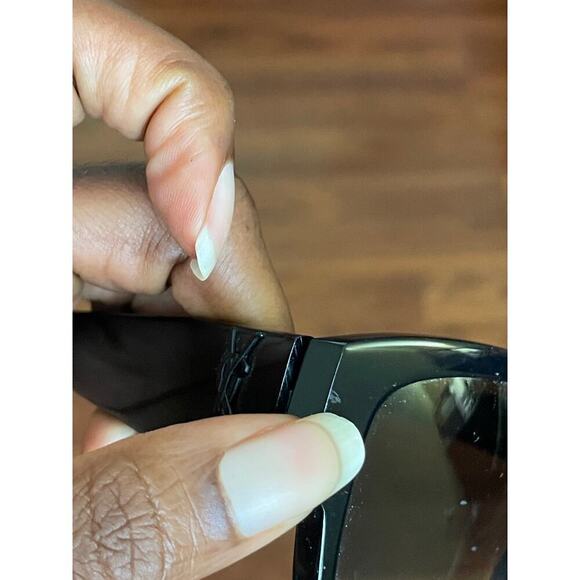Saint Laurent M3 Black Glossy Acetate Sunglasses with Black Cassandra Logo main image 6